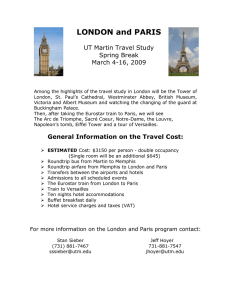LONDON and PARIS  UT Martin Travel Study Spring Break