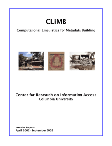 CLiMB  Center for Research on Information Access C