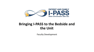 Bringing I-PASS to the Bedside and the Unit Faculty Development