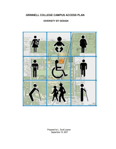 GRINNELL COLLEGE CAMPUS ACCESS PLAN DIVERSITY BY DESIGN