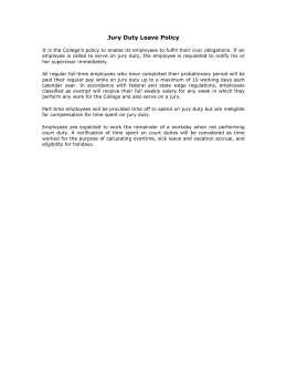 Jury Duty or Court Service Leave Form