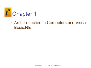 Chapter 1 • An Introduction to Computers and Visual Basic.NET