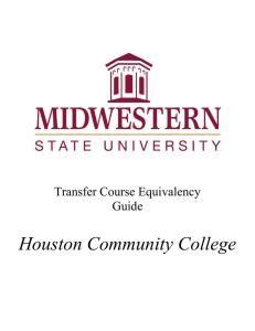 Houston Community College Transfer Course Equivalency Guide