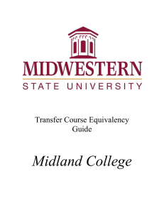 Midland College Transfer Course Equivalency Guide