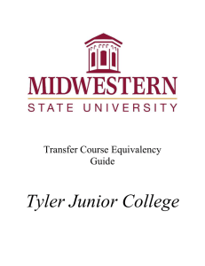 Tyler Junior College Transfer Course Equivalency Guide
