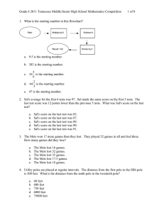 Grade 6 2011 Tennessee Middle/Junior High School Mathematics Competition