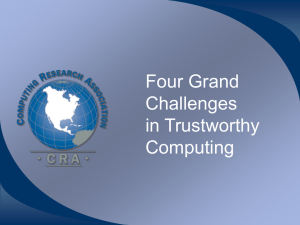 Four Grand Challenges in Trustworthy Computing