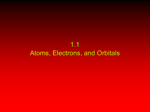 1.1 Atoms, Electrons, and Orbitals