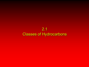 2.1 Classes of Hydrocarbons