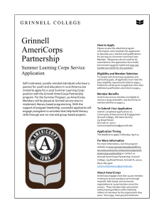 Grinnell AmeriCorps  How to Apply