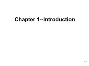 Chapter 1--Introduction 1-1