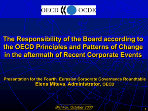 The Responsibility of the Board according to
