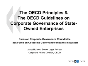 The OECD Principles &amp; The OECD Guidelines on Corporate Governance of State-