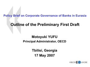 Outline of the Preliminary First Draft Motoyuki YUFU Tbilisi, Georgia 17 May 2007