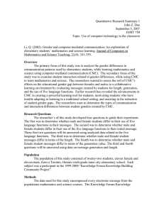Quantitative Research Summary 1 John Z. Doe September 5, 2007 EDST 750