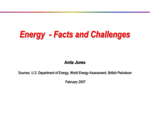 Energy  - Facts and Challenges Anita Jones February 2007