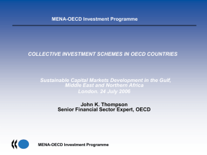 COLLECTIVE INVESTMENT SCHEMES IN OECD COUNTRIES Middle East and Northern Africa