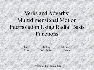 Verbs and Adverbs: Multidimensional Motion Interpolation Using Radial Basis Functions