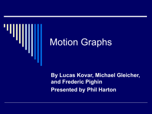 Motion Graphs By Lucas Kovar, Michael Gleicher, and Frederic Pighin