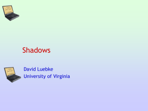 Shadows David Luebke University of Virginia