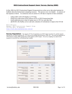 EECS Instructional Support Users' Survey (Spring 2008)