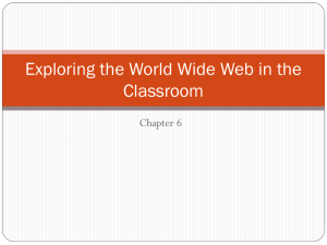 Exploring the World Wide Web in the Classroom Chapter 6