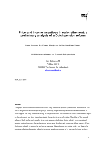 Price and income incentives in early retirement: a