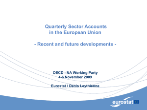 Quarterly Sector Accounts in the European Union OECD - NA Working Party