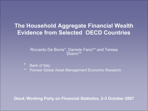 The Household Aggregate Financial Wealth Evidence from Selected  OECD Countries *