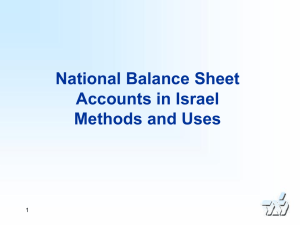 National Balance Sheet Accounts in Israel Methods and Uses 1