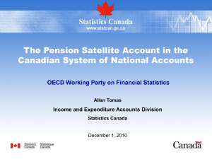 The Pension Satellite Account in the Canadian System of National Accounts