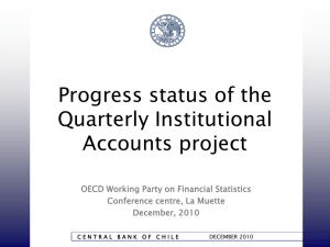 Progress status of the Quarterly Institutional Accounts project