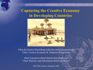 Capturing the Creative Economy in Developing Countries