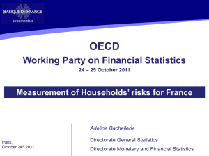OECD Working Party on Financial Statistics Measurement of Households’ risks for France