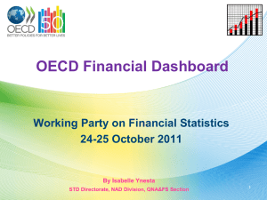 OECD Financial Dashboard Working Party on Financial Statistics 24-25 October 2011