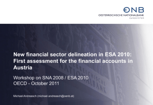 New financial sector delineation in ESA 2010: Austria
