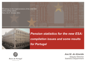 Pension statistics for the new ESA: compilation issues and some results