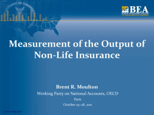 Measurement of the Output of Non-Life Insurance Brent R. Moulton