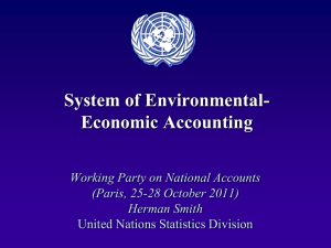 System of Environmental- Economic Accounting Working Party on National Accounts