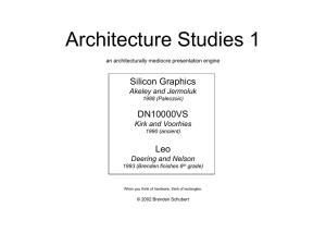 Architecture Studies 1 Silicon Graphics DN10000VS Leo
