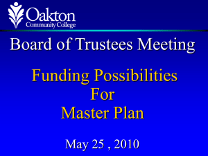 Board of Trustees Meeting Funding Possibilities For Master Plan