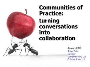 Communities of Practice: turning conversations