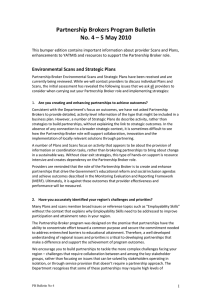Partnership Brokers Program Bulletin No. 4 – 5 May 2010