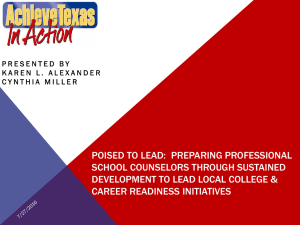 POISED TO LEAD:  PREPARING PROFESSIONAL SCHOOL COUNSELORS THROUGH SUSTAINED