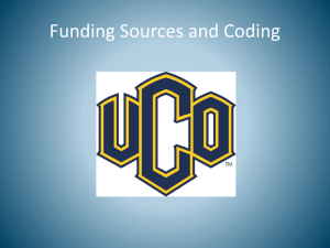 Funding Sources and Coding