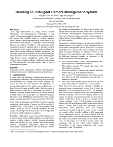 Building an Intelligent Camera Management System