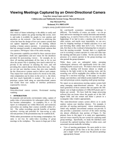 Viewing Meetings Captured by an Omni-Directional Camera