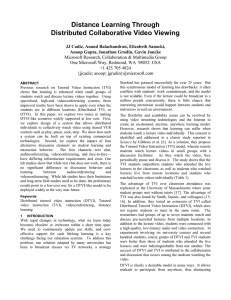 Distance Learning Through Distributed Collaborative Video Viewing