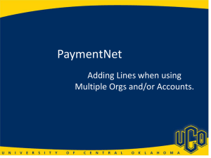 PaymentNet Adding Lines when using Multiple Orgs and/or Accounts.