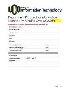 Department Proposal for Information Technology Funding Over $5,000 FY